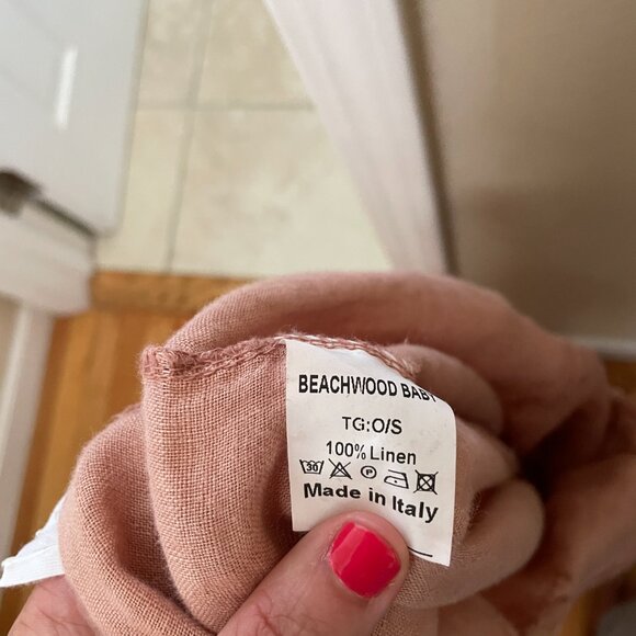 Beachwood Baby Linen Jumpsuit - currently sold out online in Blush color - Picture 2 of 4